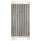 Belle Washable Farmhouse Non-Shedding Boho Grey Rug with Tassels Cotton Area Rugs Lahome