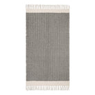 Belle Washable Farmhouse Non-Shedding Boho Grey Rug with Tassels Cotton Area Rugs Lahome