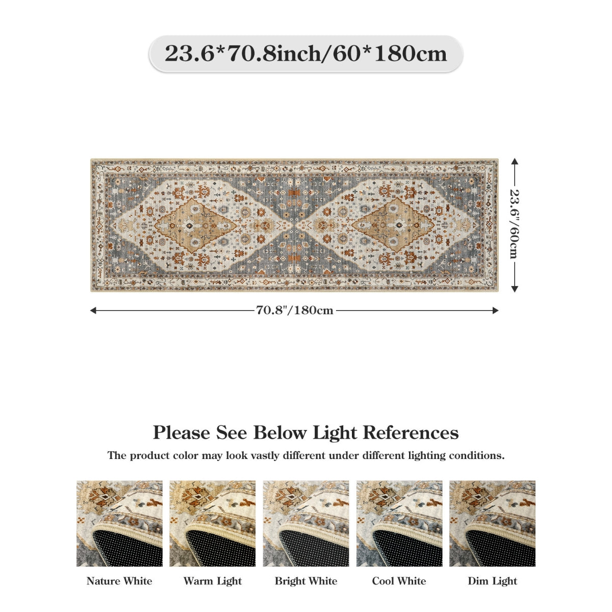 Felice Washable Boho Vintage Tribal Golden Rug Clearance Rugs Lahome