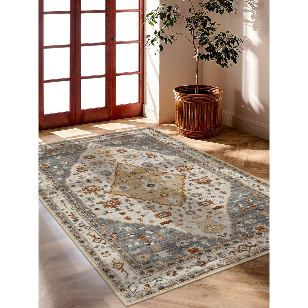Felice Washable Boho Vintage Tribal Golden Rug Clearance Rugs Lahome