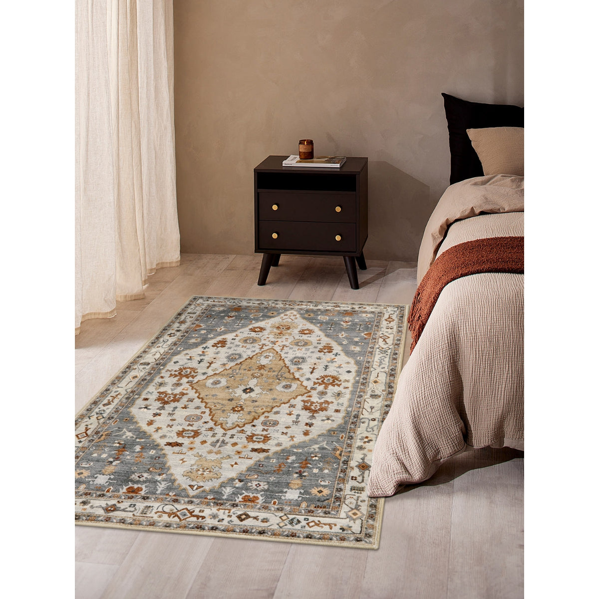 Felice Washable Boho Vintage Tribal Golden Rug Clearance Rugs Lahome