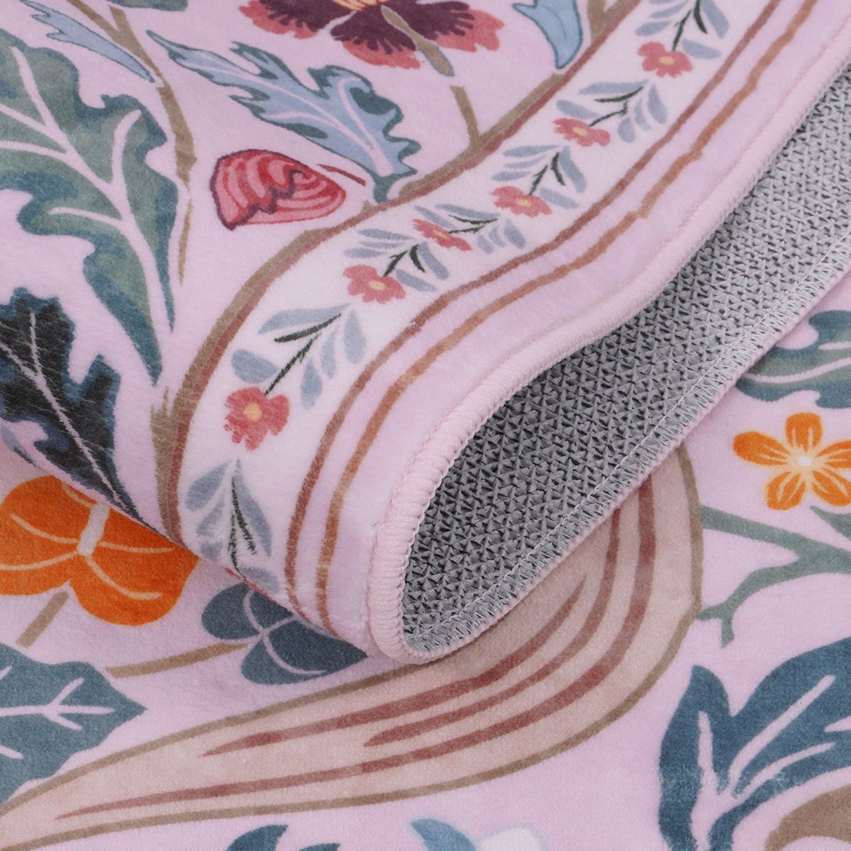 Clearance Claude Washable Maximalism Vibrant Blossom Floral 2x6 Pink Runner Rug Clearance Rugs Lahome