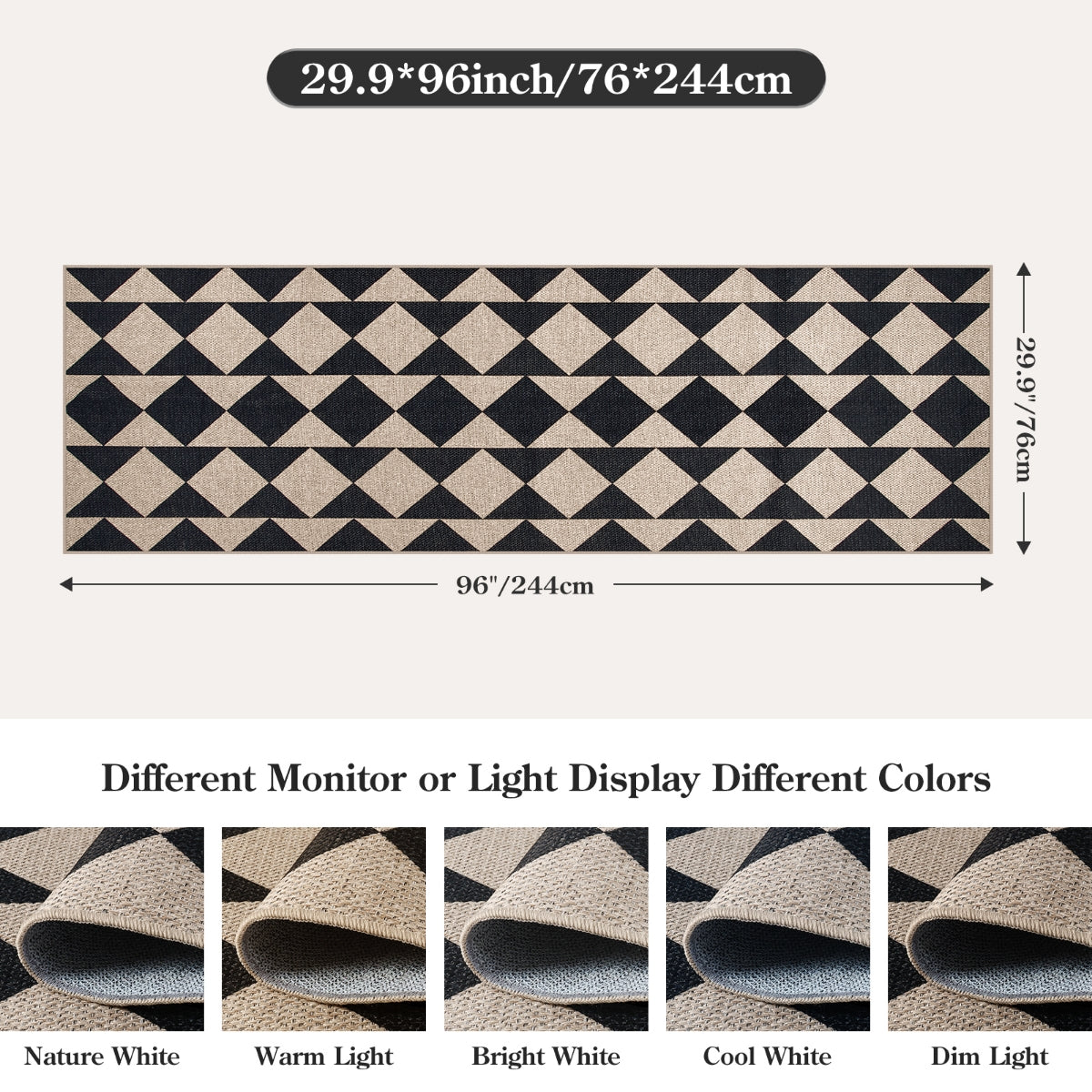 Clovis Washable Checkered Diamond Easy Jute Rug Easy Jute Area Rug Lahome