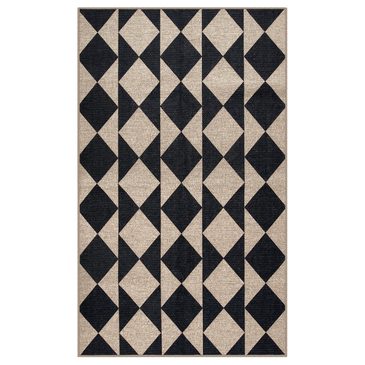 Clovis Washable Checkered Diamond Easy Jute Rug Easy Jute Area Rug Lahome