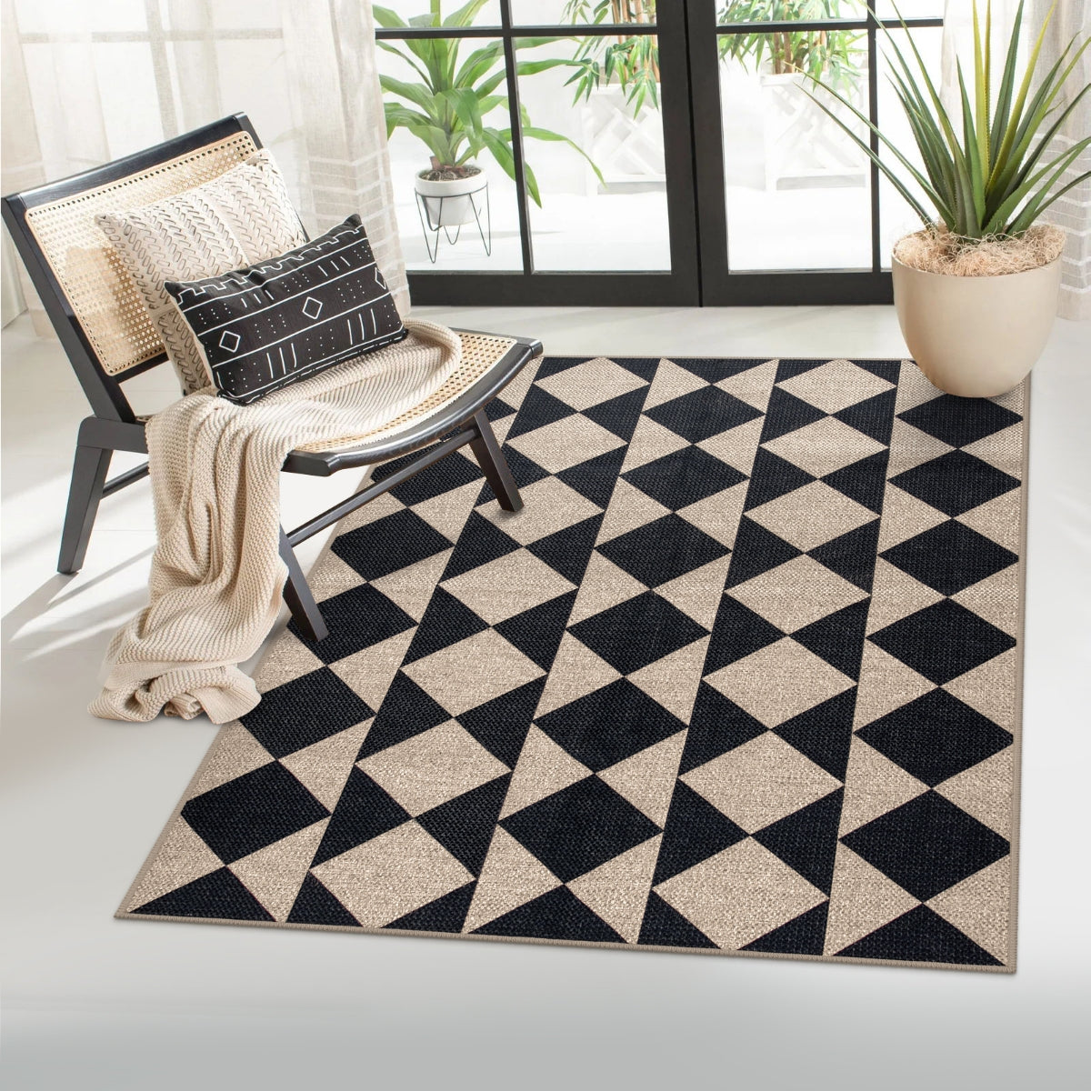 Geometric Jute Rug