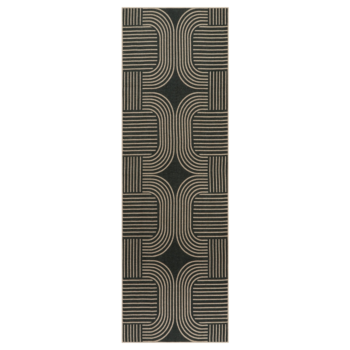 Clearance Cyrielle Washable Geometric Easy Jute Black Indoor/Outdoor Rug Clearance Rugs Lahome