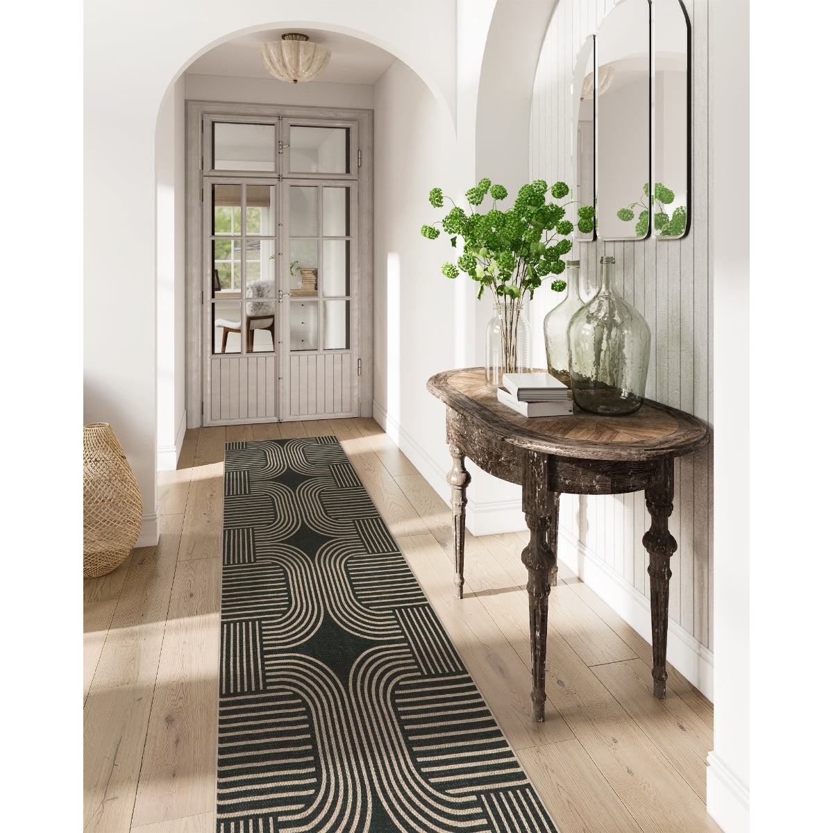 Clearance Cyrielle Washable Geometric Easy Jute Black Indoor/Outdoor Rug Clearance Rugs Lahome
