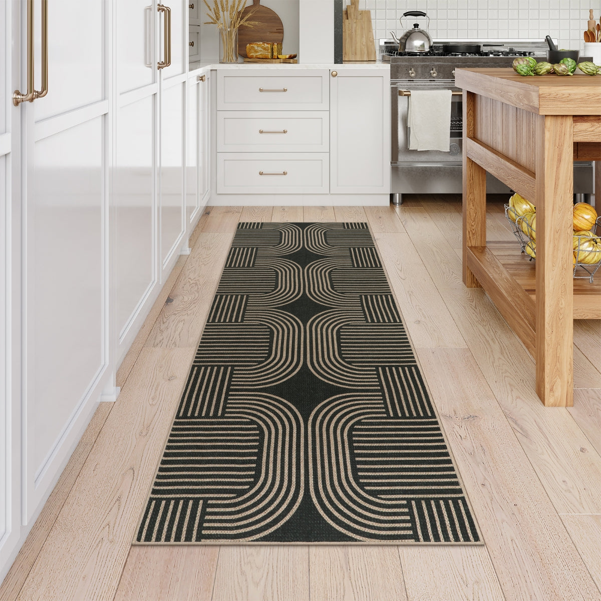 Clearance Cyrielle Washable Geometric Easy Jute Black Indoor/Outdoor Rug Clearance Rugs Lahome