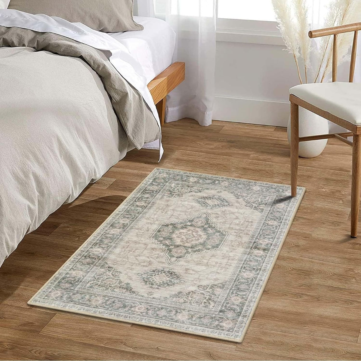 Clearance Eleanor Washable Oriental Vintage Distressed Beige Rug Clearance Rugs Lahome