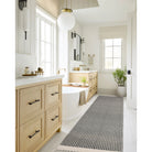 Farmhouse Non-Shedding Washable Boho Grey Rug with Tassels