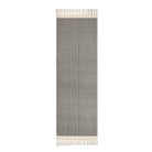 Farmhouse Non-Shedding Washable Boho Grey Rug with Tassels