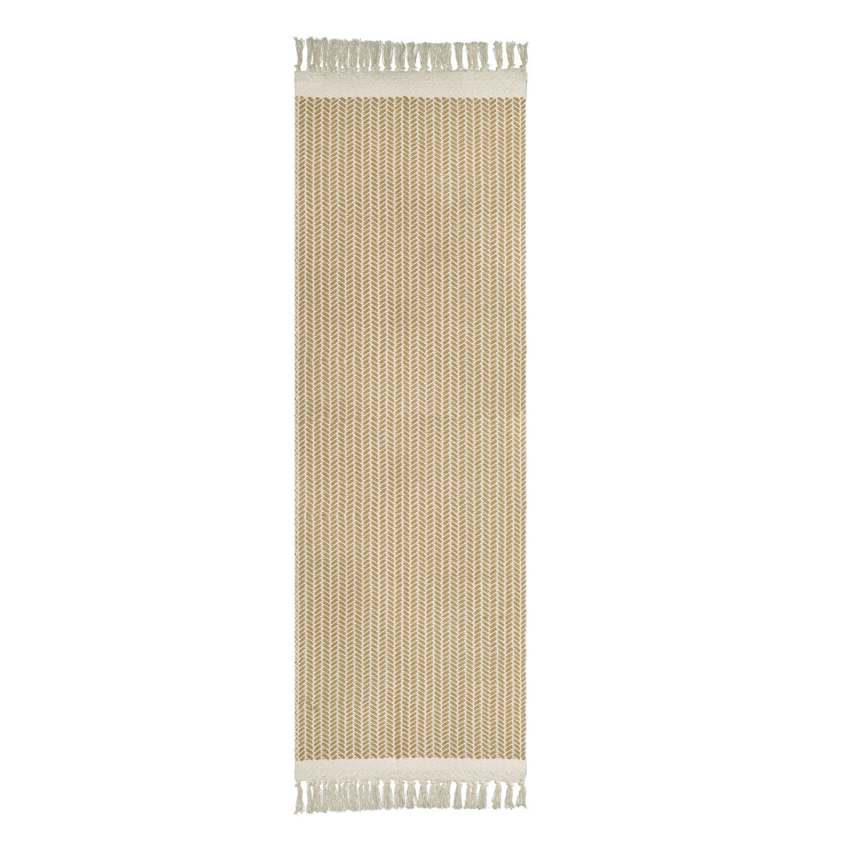 Farmhouse Non-Shedding Washable Boho Khaki Rug with Tassels