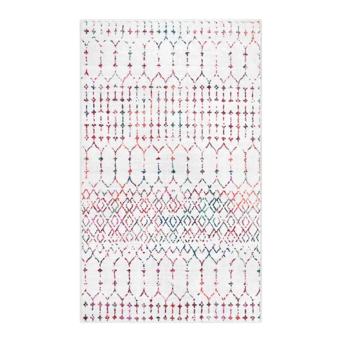 Hana Washable Moroccan Geometric Colorful Rug Area Rugs Lahome