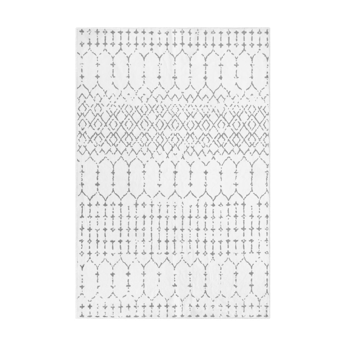 Hana Moroccan Geometric Grey Area Rug