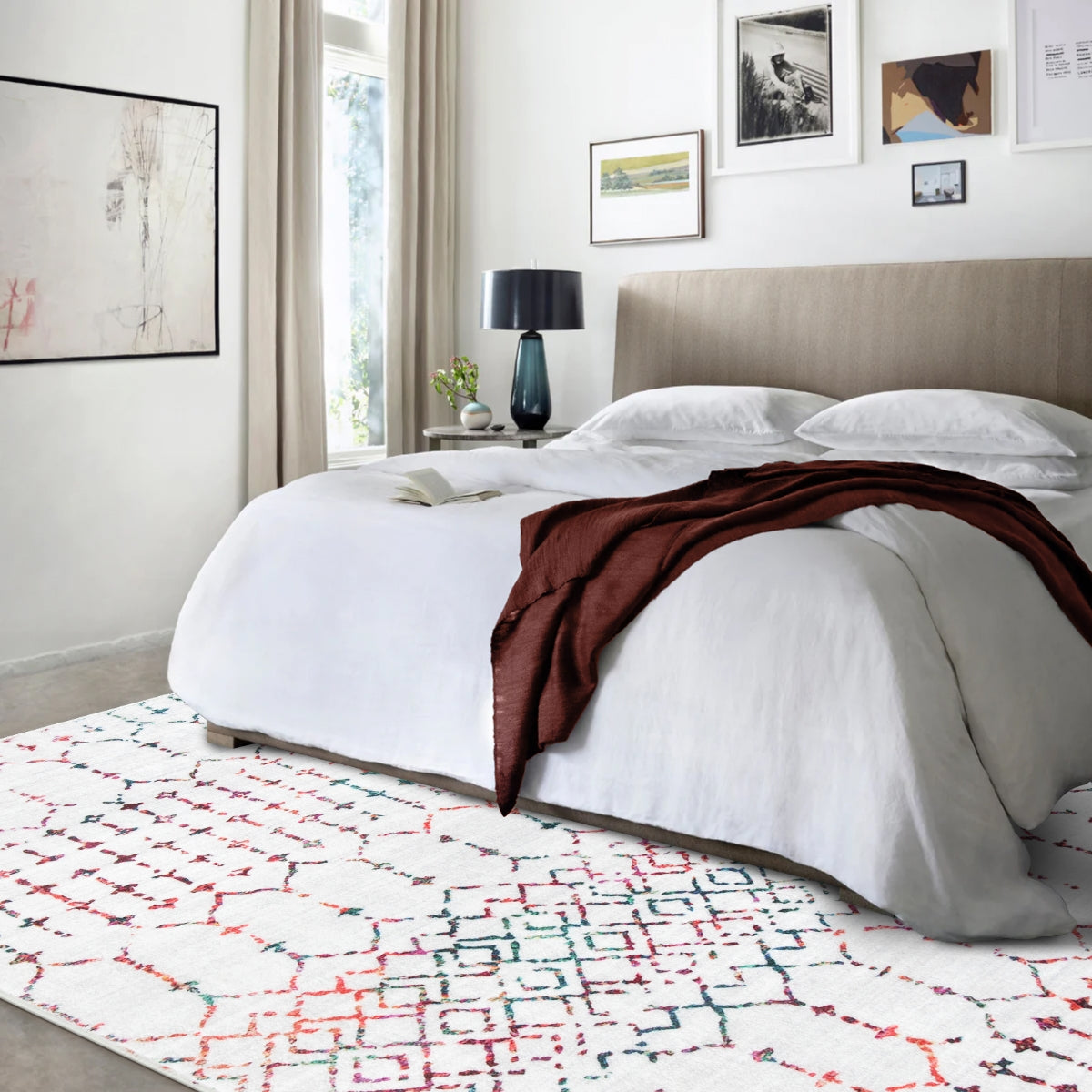 Hana Washable Moroccan Geometric Colorful Rug Area Rugs Lahome