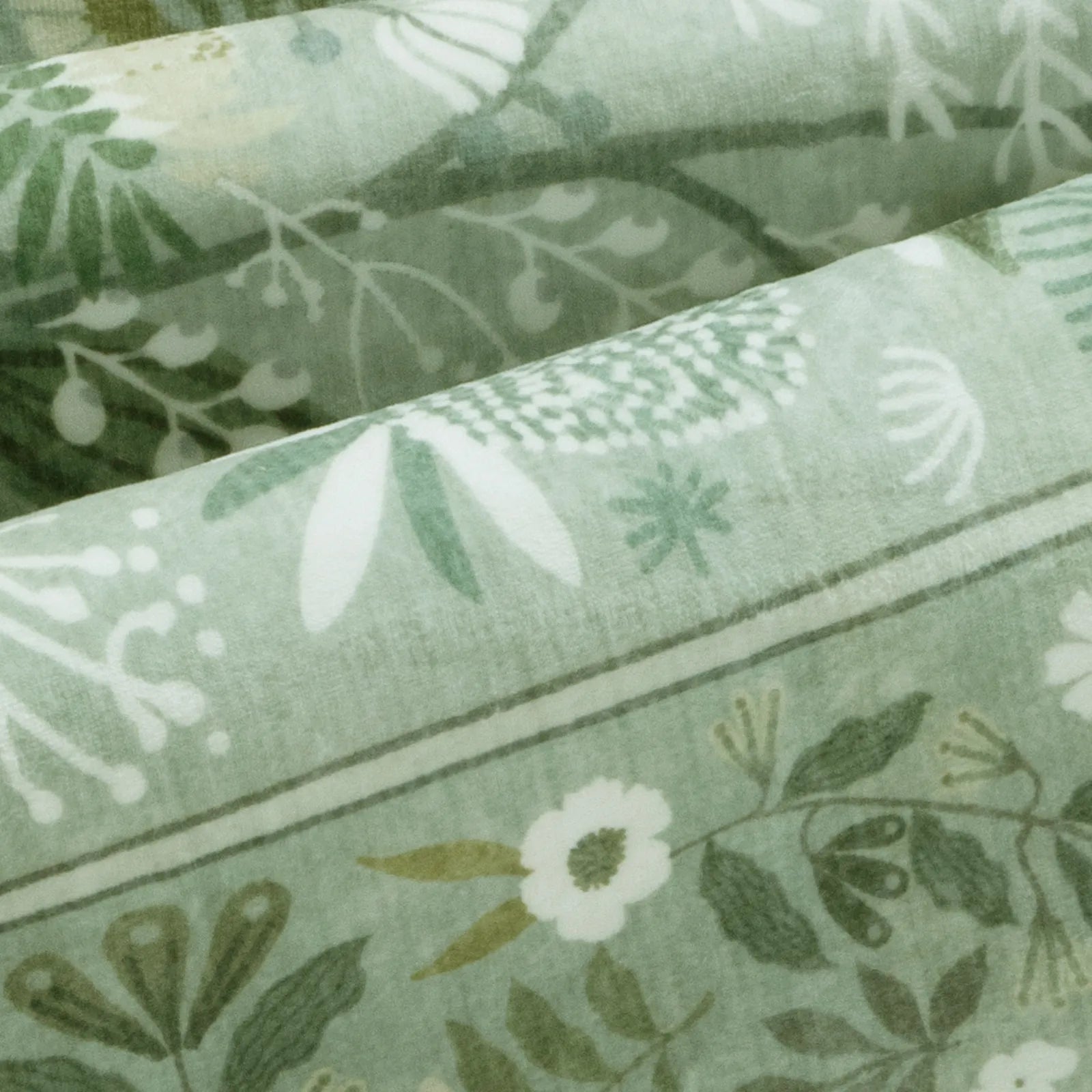 Alma Washable Modern Natural Botanical Floral Light Green Rug Area Rugs Lahome