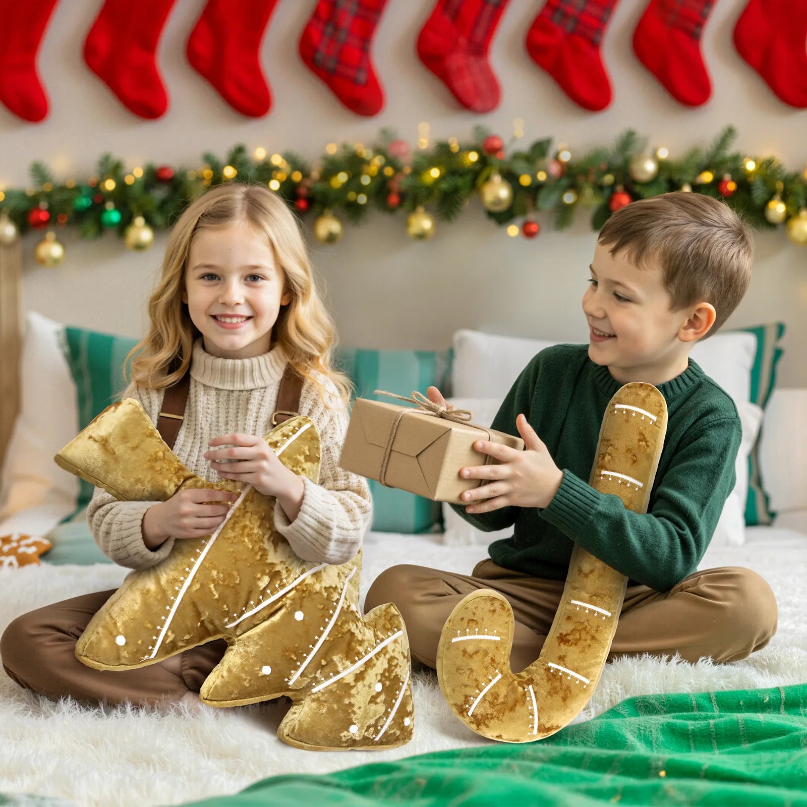 Anouk Christmas Stocking Plush Pillow Pillow Lahome