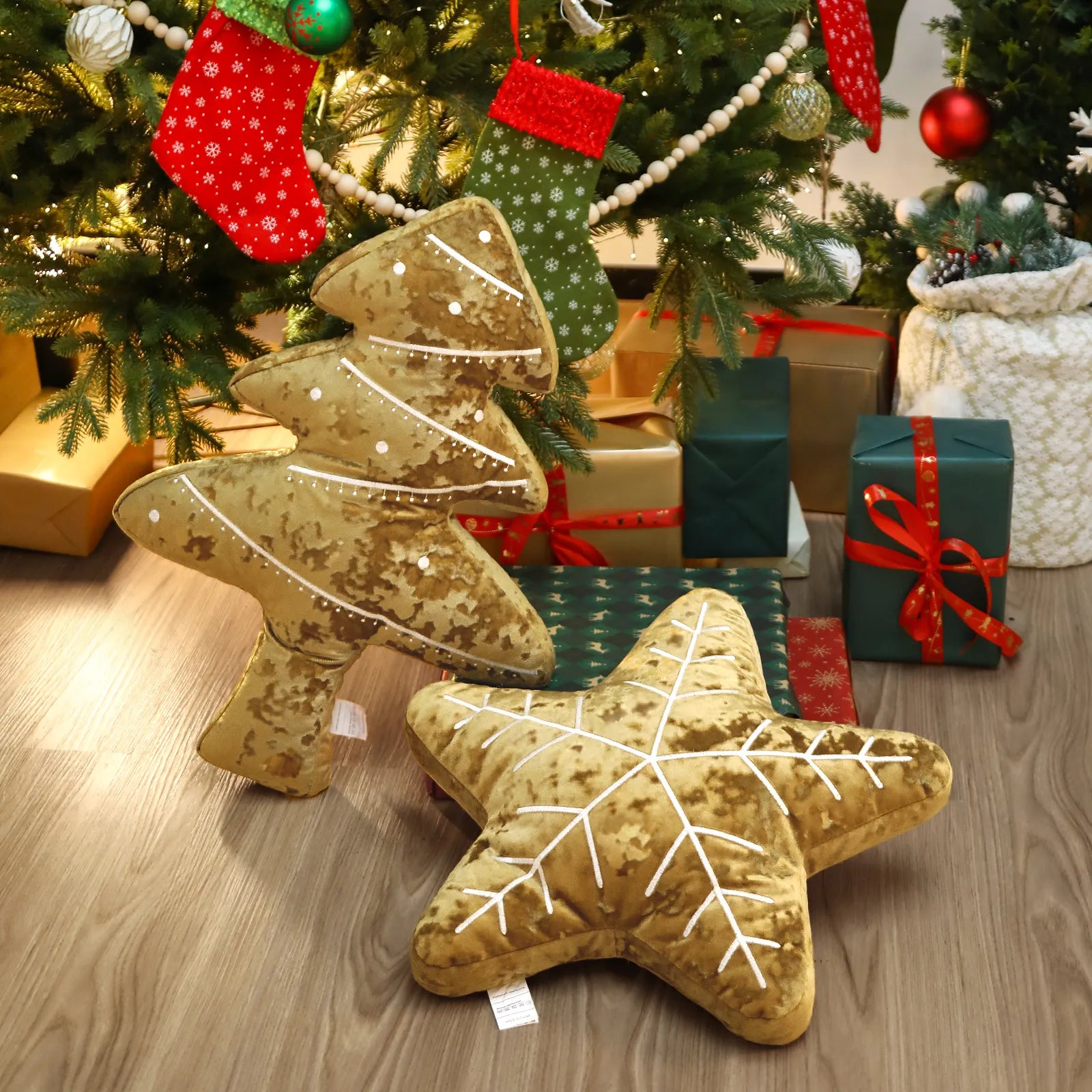 Apogee Christmas Star Shape Plush Pillow Pillow Lahome