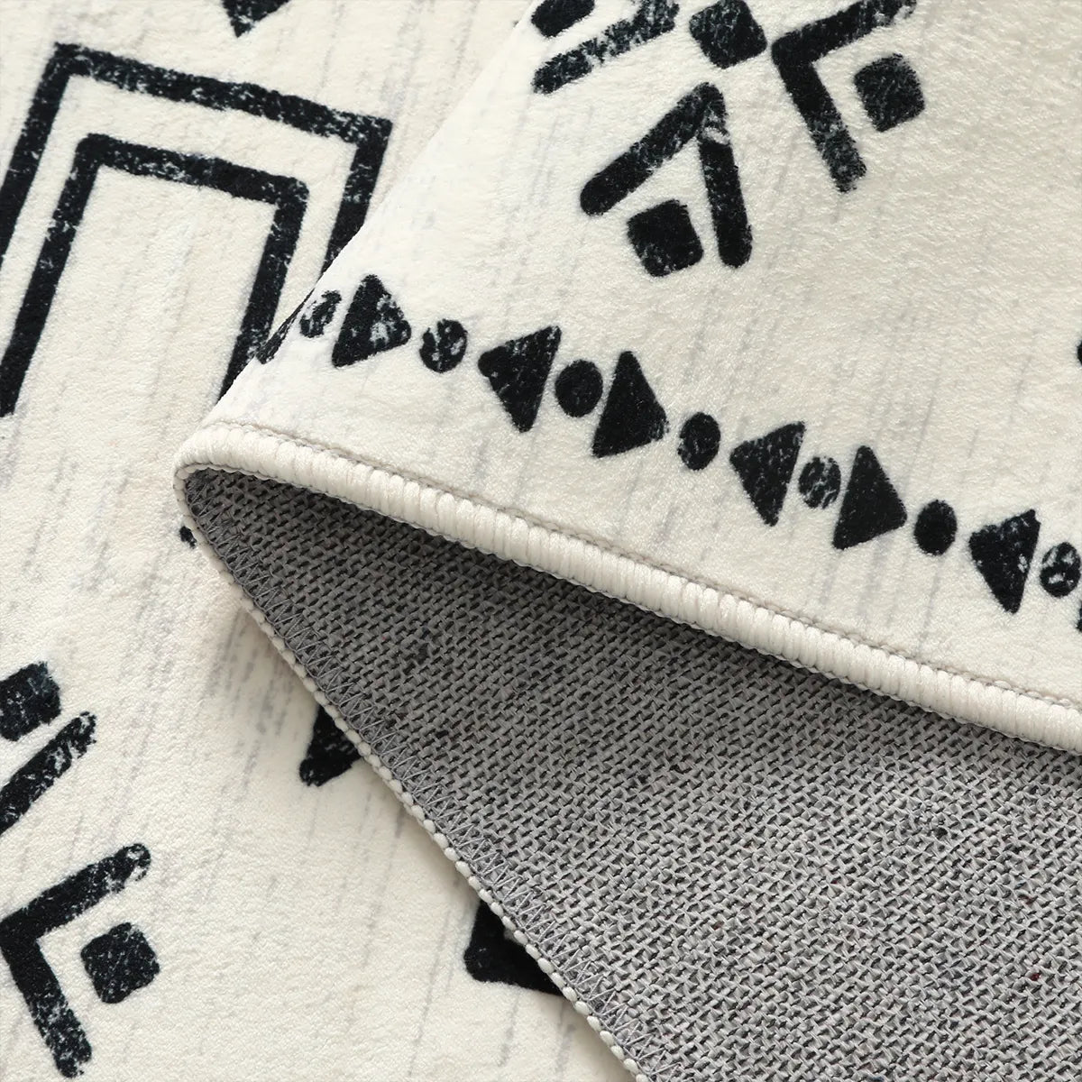 Vivienne Washable Aztec Moroccan Distressed Beige Rug Area Rugs Lahome