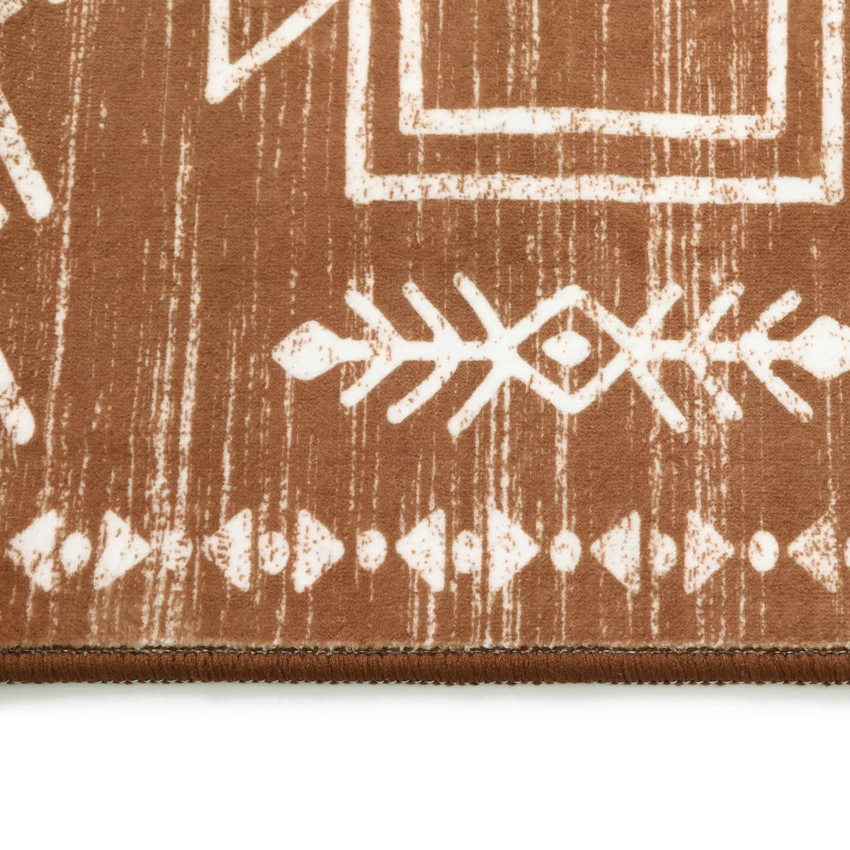 Vivienne Washable Aztec Moroccan Distressed Orange Rug Area Rugs Lahome