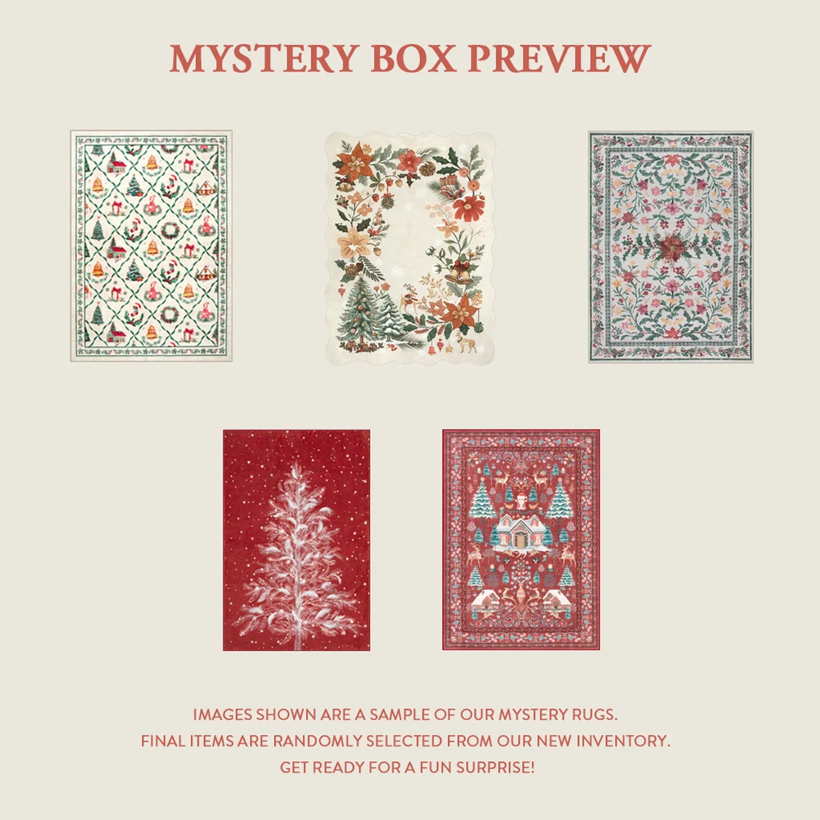 Xmas Mystery Washable Rug Box - Starting at $19.99 Rugs Lahome
