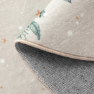 Velours Christmas Washable Tree and Snowflake Beige Rug Area Rugs Lahome