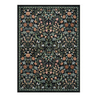Claude Washable Maximalism Vibrant Blossom Floral Black Rug Area Rugs Lahome