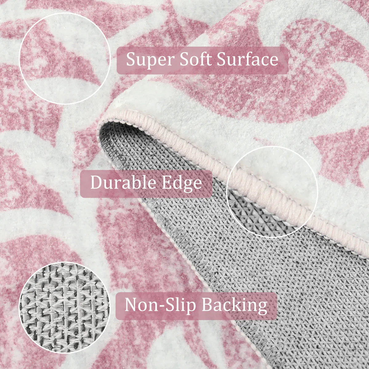 Giselle Washable Distressed Vintage Floral Pink Rug Clearance Rugs Lahome
