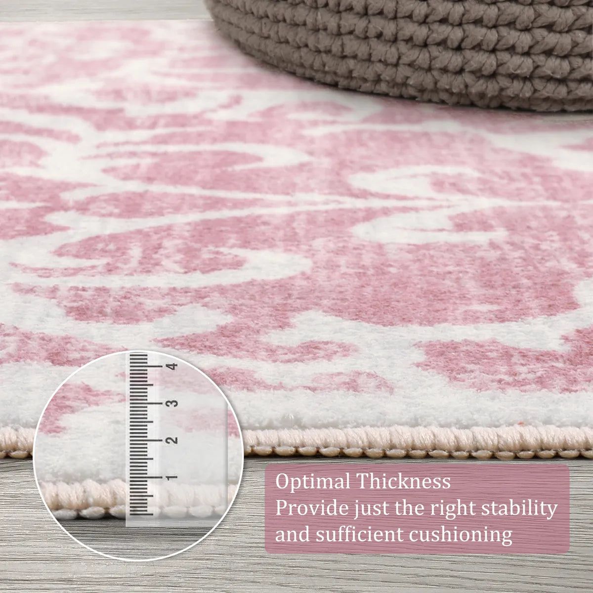 Giselle Washable Distressed Vintage Floral Pink Rug Clearance Rugs Lahome