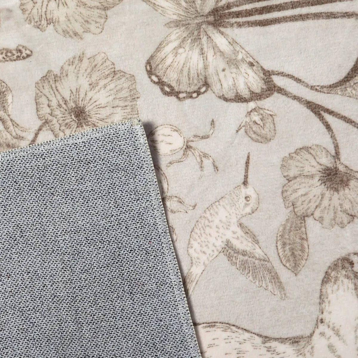 Dorval Washable Vintage Woodland Beige Rug Area Rugs Lahome