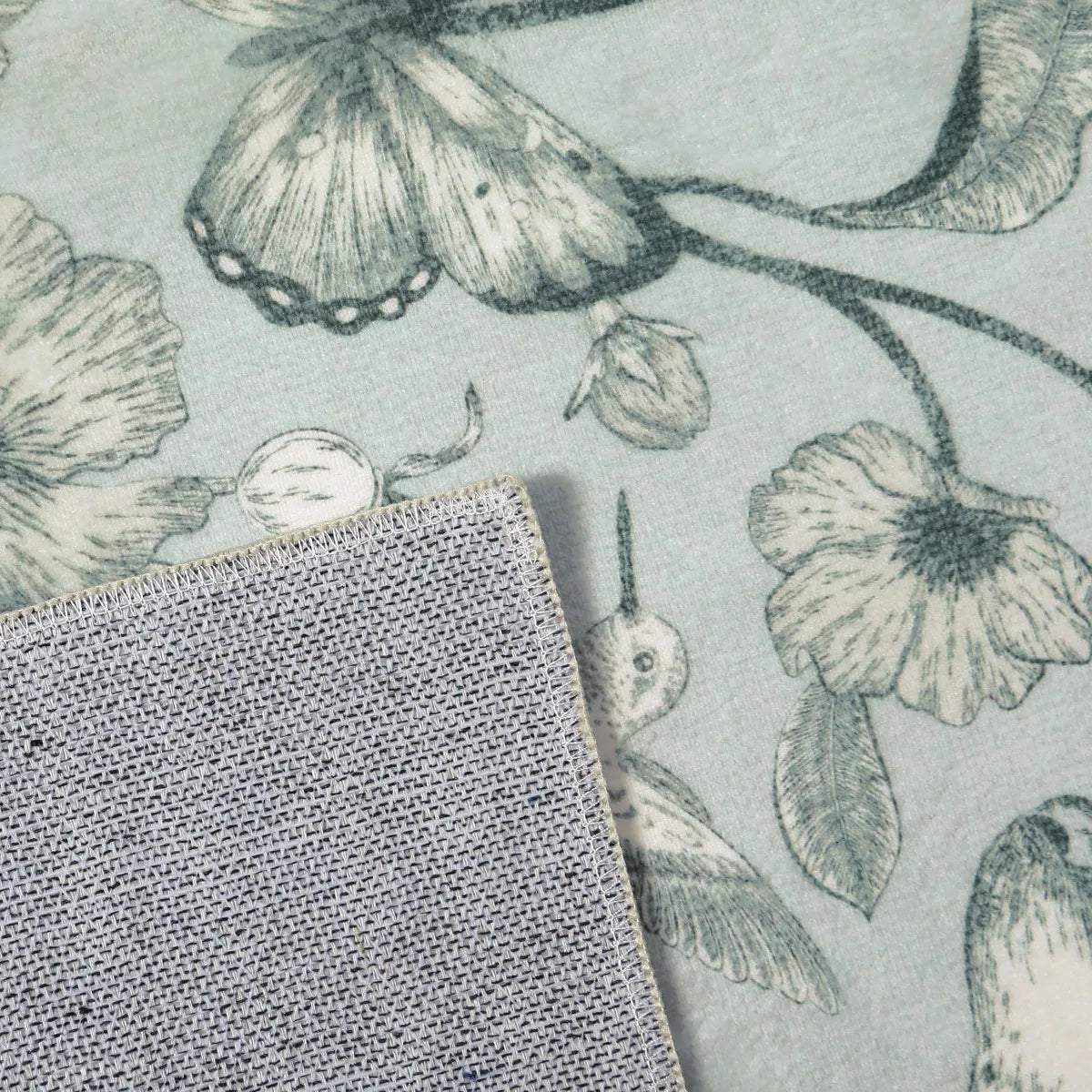 Dorval Washable Vintage Woodland Sage Green Rug Area Rugs Lahome