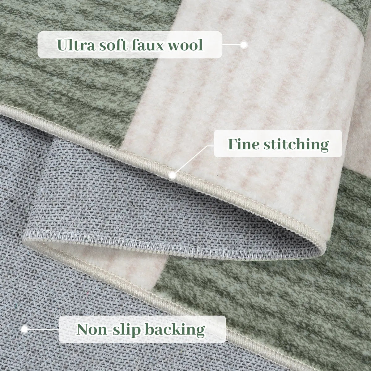 Echec Washable Modern Checkerboard Olive Green Rug Area Rugs Lahome