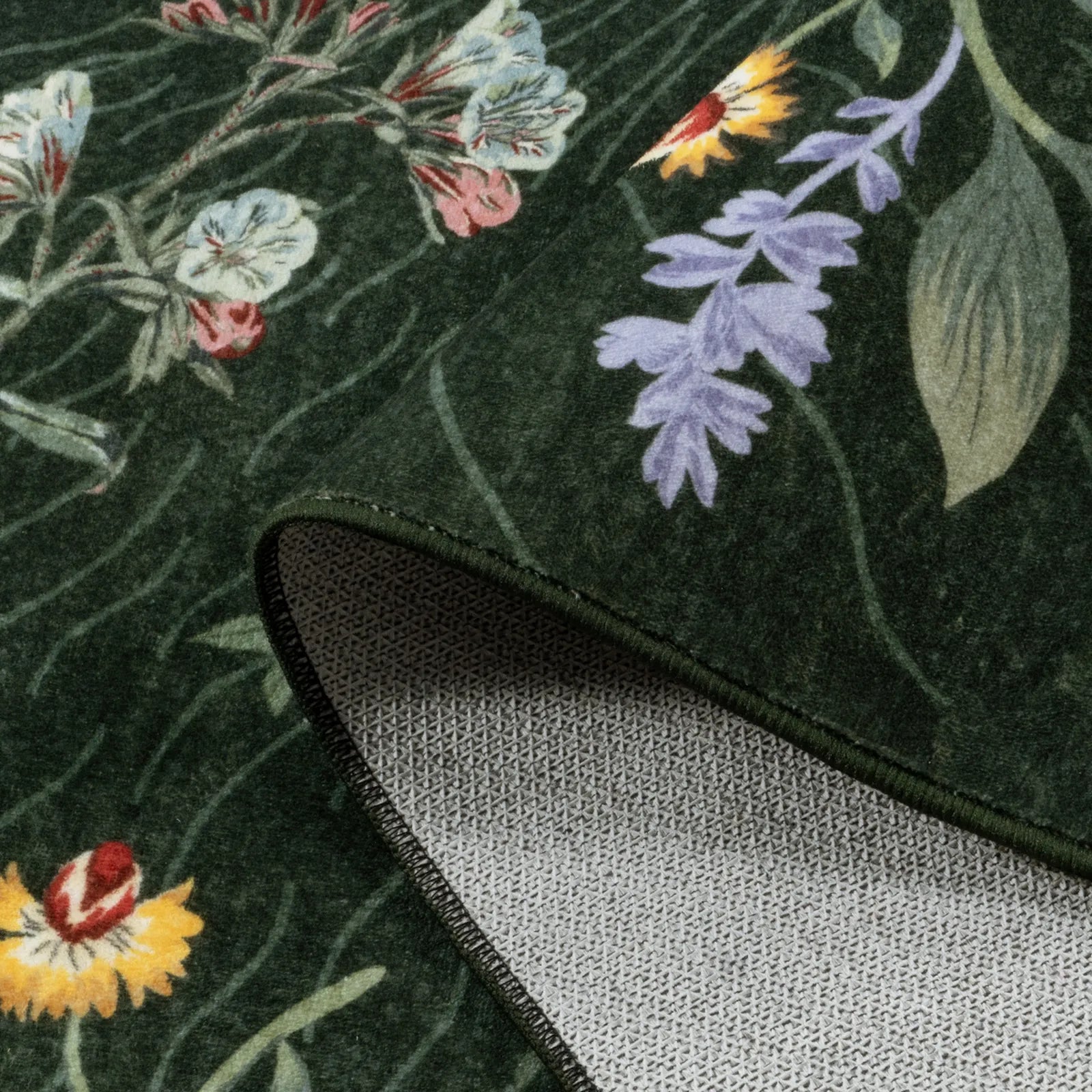 Eclore Washable Boho Botanical Floral Green Rug Area Rugs Lahome