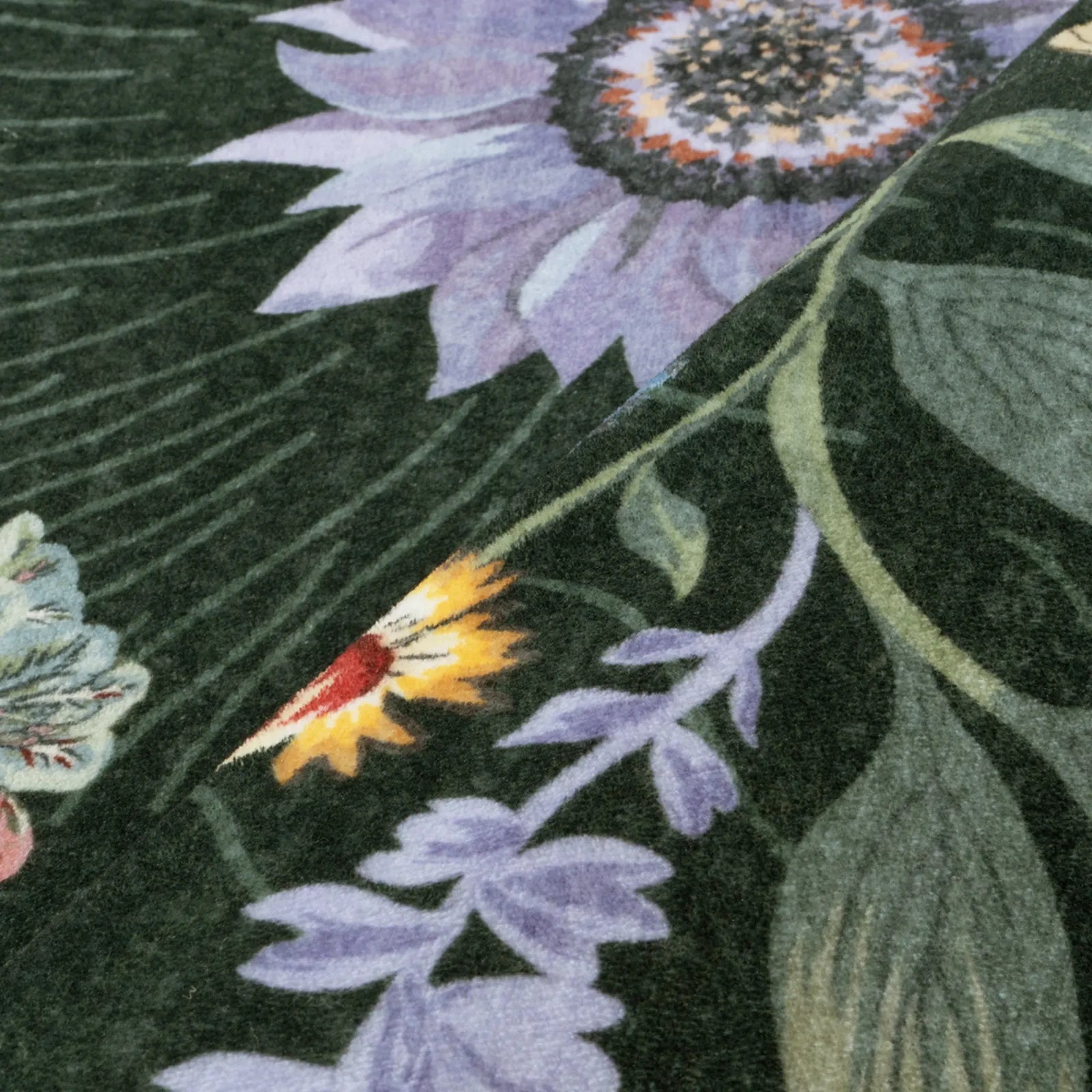 Eclore Washable Boho Botanical Floral Green Rug Area Rugs Lahome