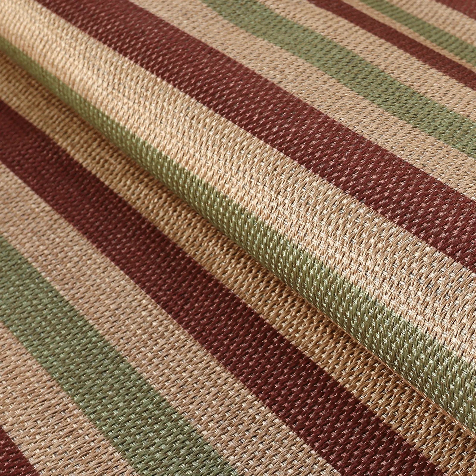 Elance Christmas Washable Easy Jute Wide Striped Red&Green Rug Easy Jute Rug Lahome