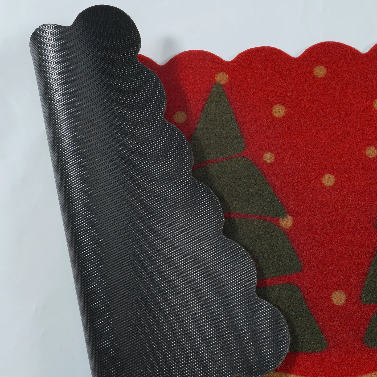 Fabien Christmas Washable Desert Tree Snowflake Red Doormat Doormat Lahome