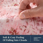 Flavie Washable Boho Parisian Floral Aesthetic Dark Pink Rug Clearance Rugs Lahome