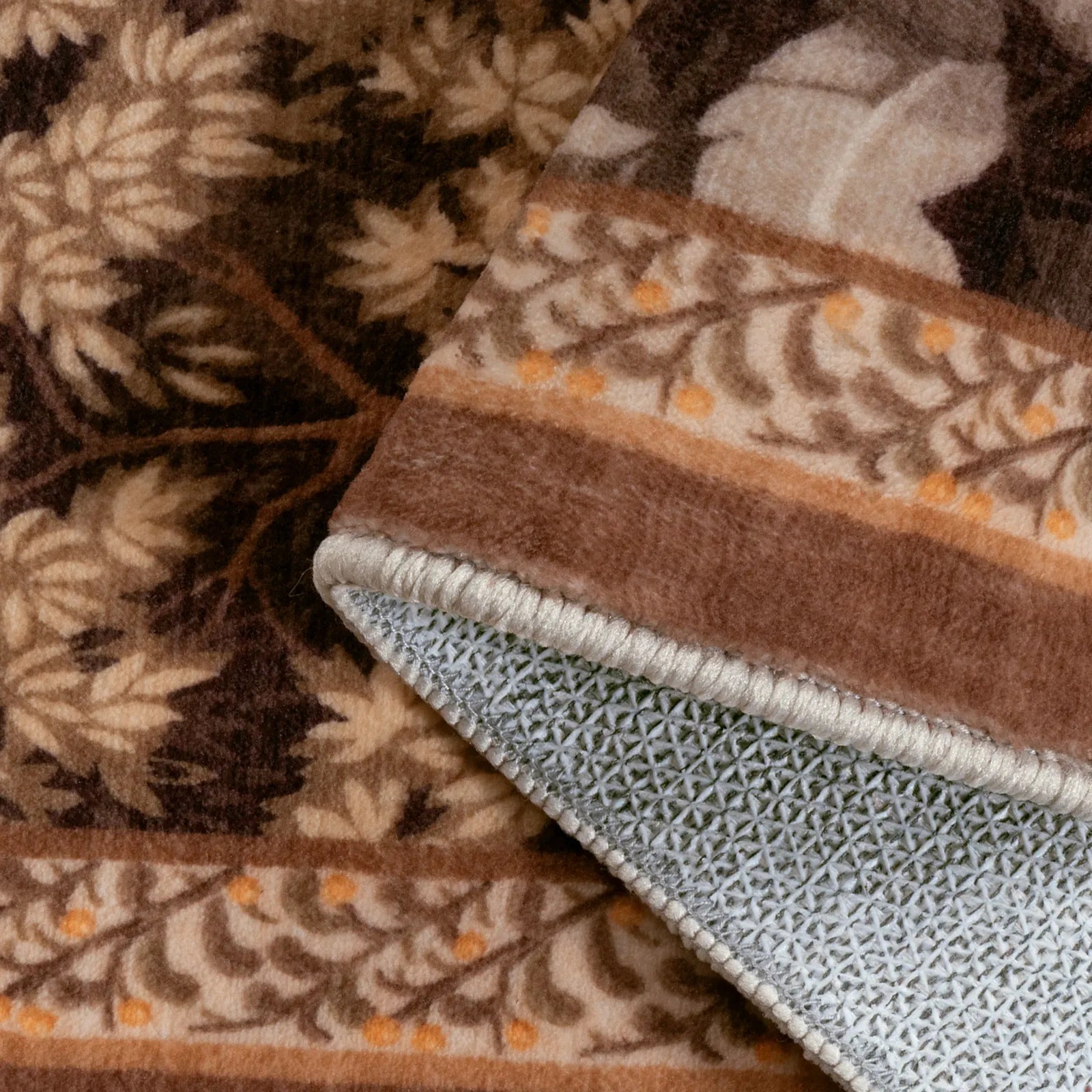 Foret Washable Vintage Forest Woodland Brown Rug Area Rugs Lahome