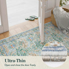 Giverny Washable Maximalism Vintage French Floral Light Green Rug Rugs Lahome