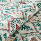 Glace Christmas Washable Tree and Reindeer Green/Beige Rug Area Rugs Lahome