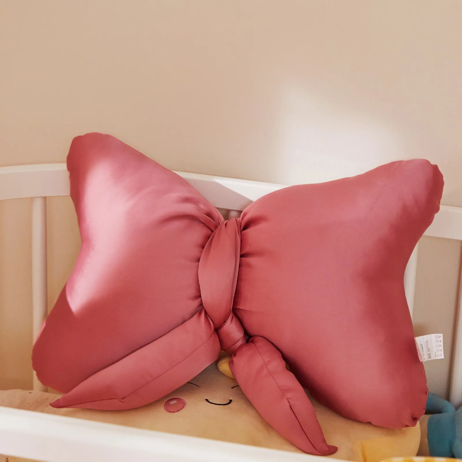 Jacques Christmas Elegant Bow Pink Pillow Pillow Lahome