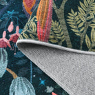 Jovence Washable Jungle Midnight Blue Area Rug Rugs Lahome