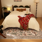 Kylian Christmas Washable Winter Snow House Beige Rug Area Rugs Lahome