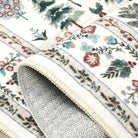 Kylian Christmas Washable Winter Snow House Beige Rug Area Rugs Lahome