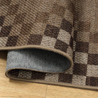 Lunette Washable Tribal Soft Easy Jute Tan Indoor/Outdoor Runner Rug Easy Jute Rug Lahome