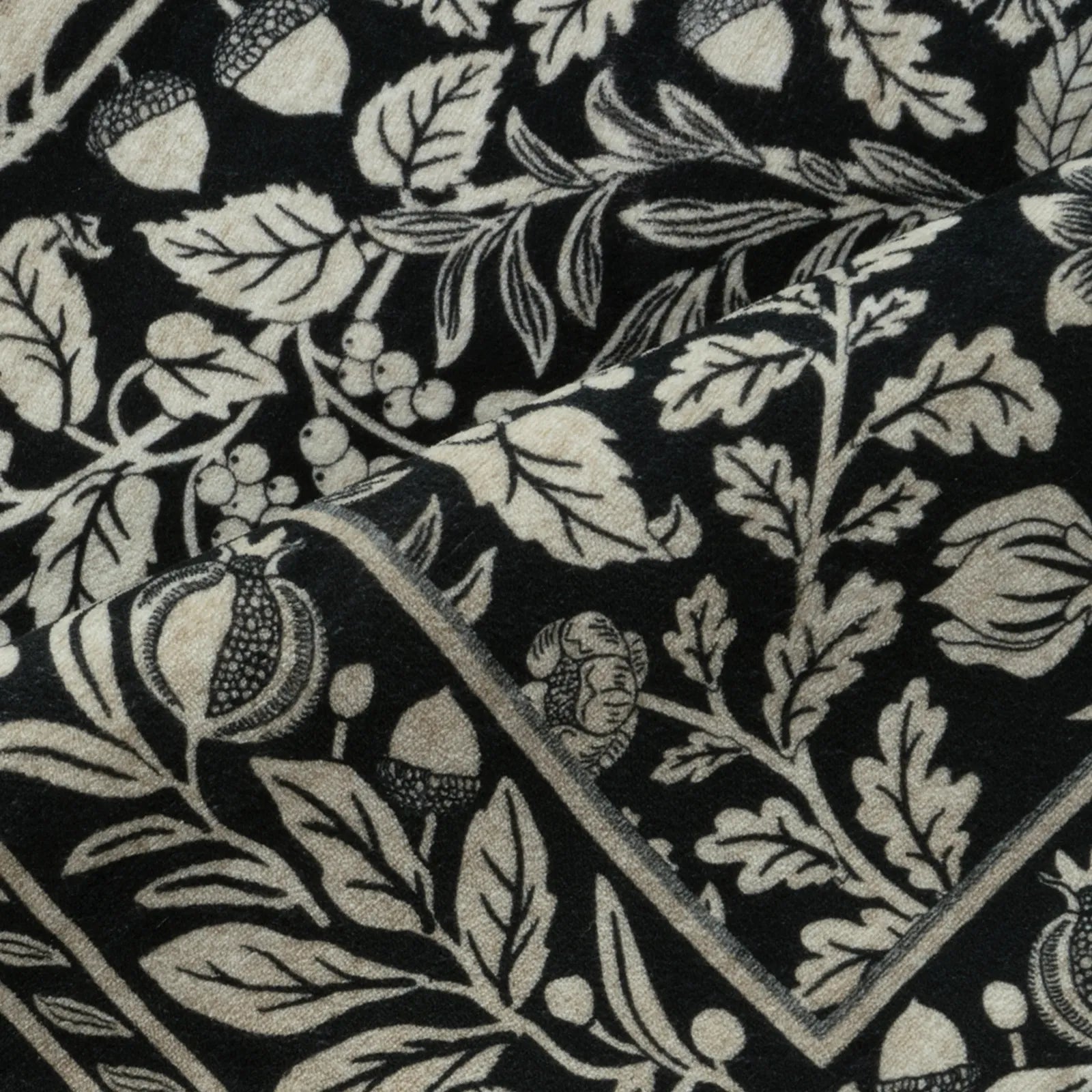 Mirage Washable Maximalism Vintage Blossom Black Rug Area Rugs Lahome