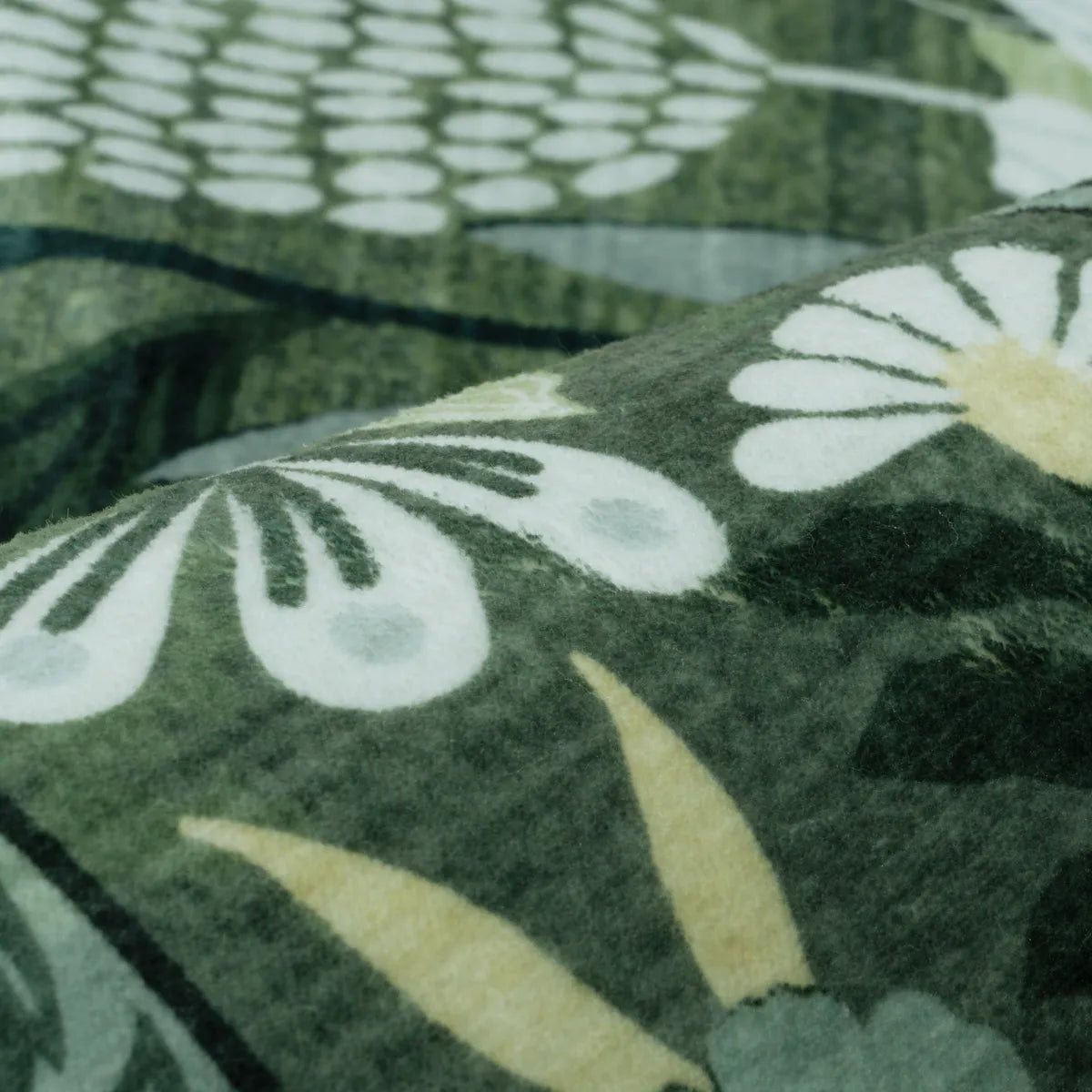 Alma Washable Modern Natural Botanical Floral Green Rug Area Rugs Lahome