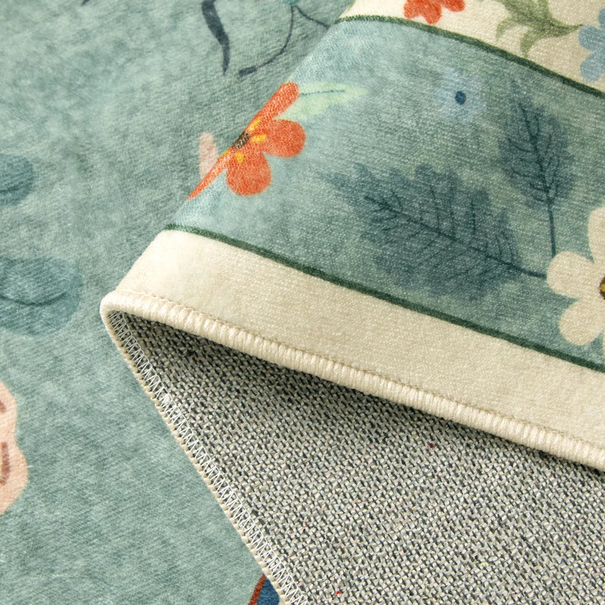 Vionnet Washable Modern Parisian Insect Light Green Rug Area Rugs Lahome