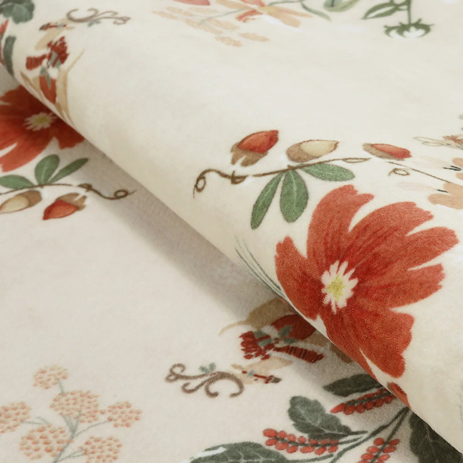 Nicolas Christmas Washable Floral Bell Beige Rug Area Rugs Lahome