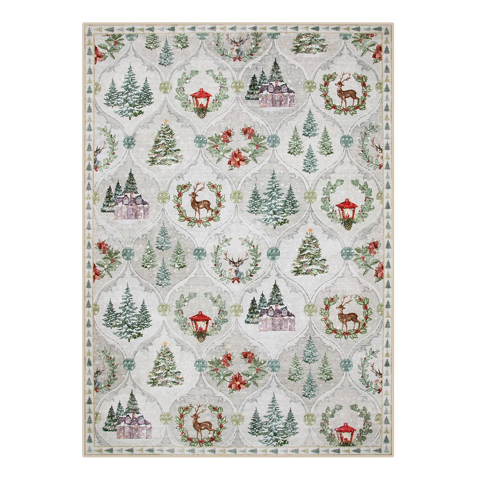 Pascal Christmas Washable World Moroccan Beige Rug Area Rugs Lahome